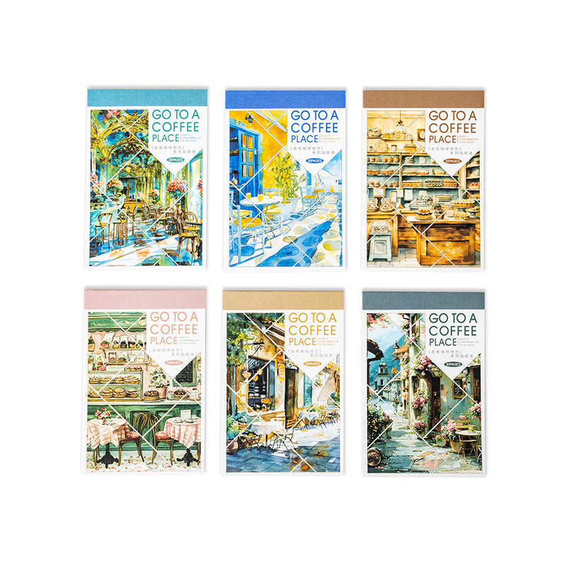 30sheets coffee sticker book (TZB25051903)