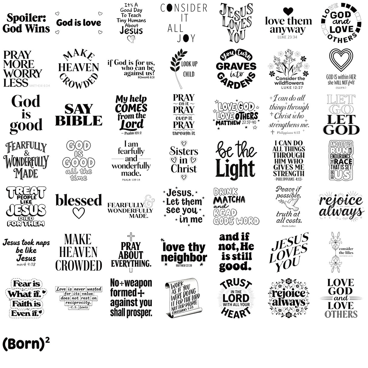 50pcs words sticker pack(S26041514)