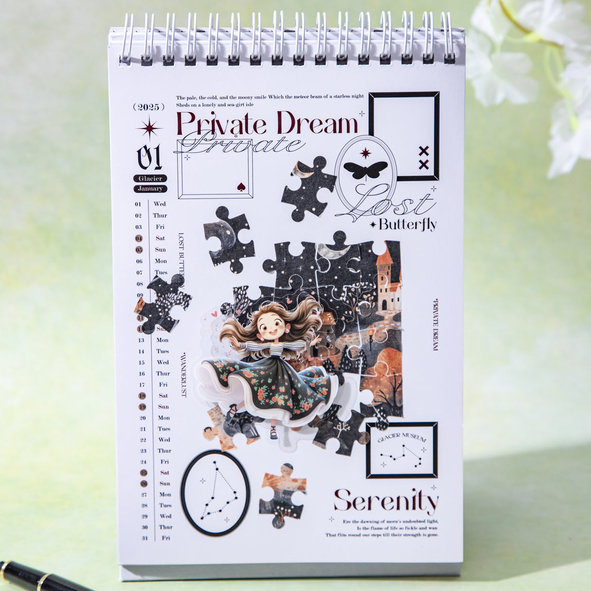 5sheets puzzle landscape sticker pack (S25071806)