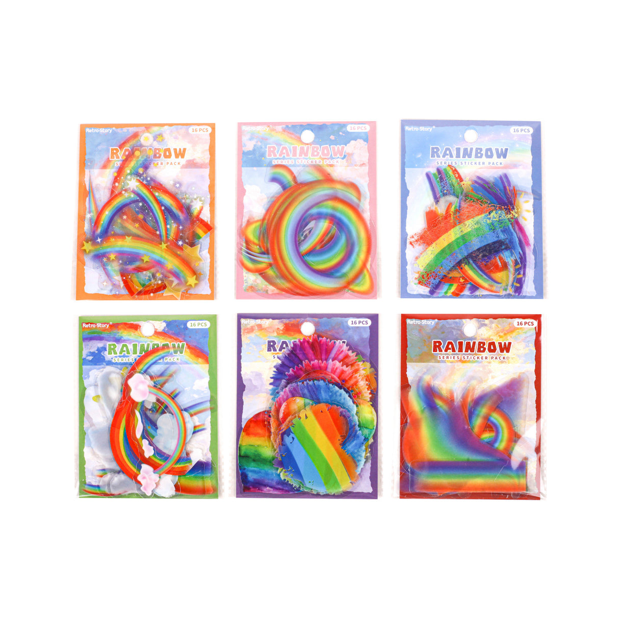 16pcs rainbow sticker pack(S26040806)