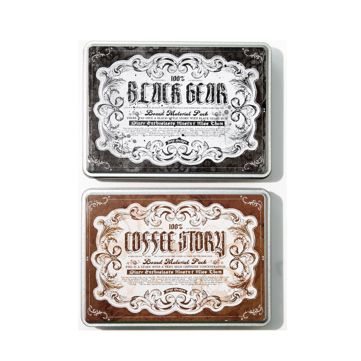 158pcs vintage sticker tin box (S25060706)