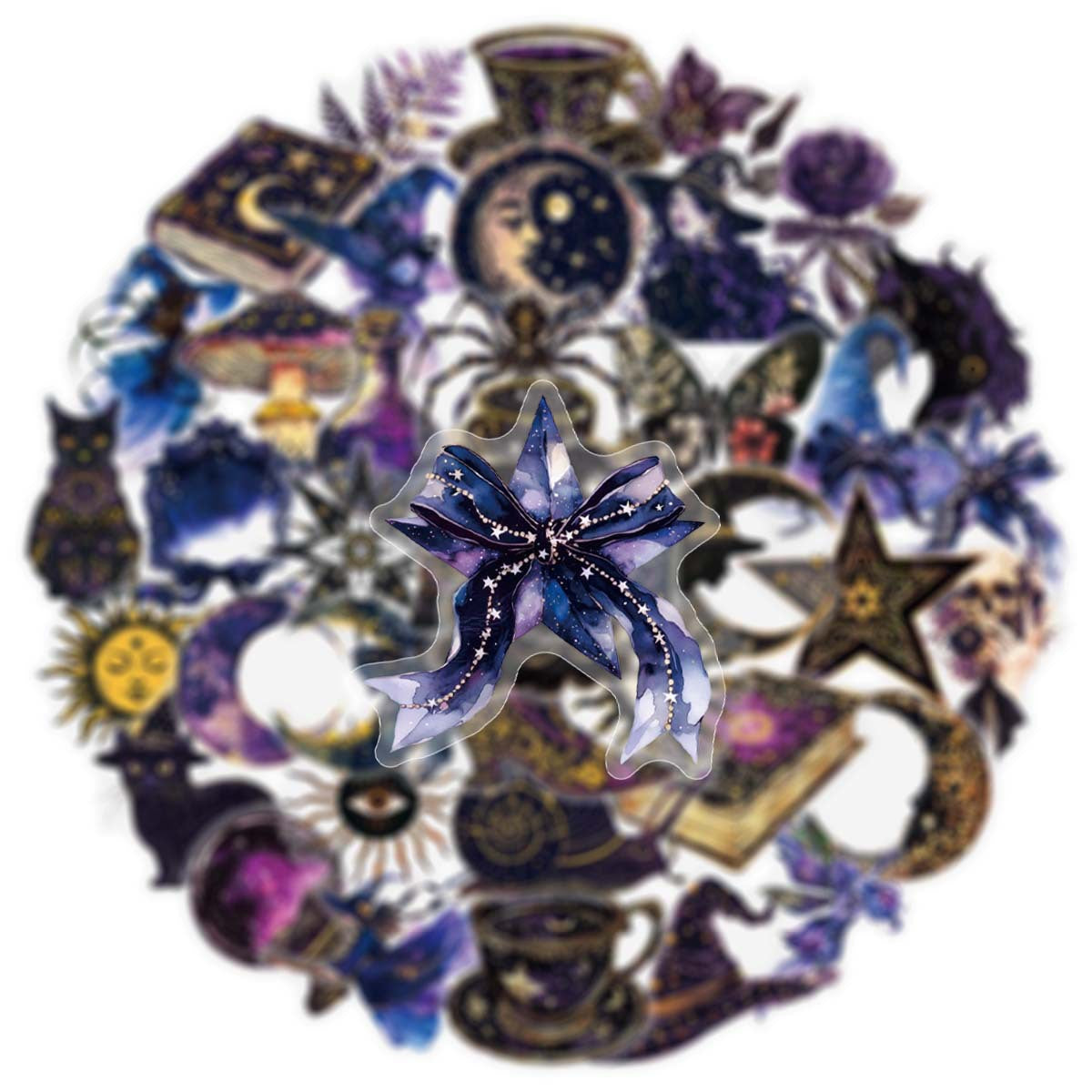 50pcs magic witch sticker pack(S26071412)
