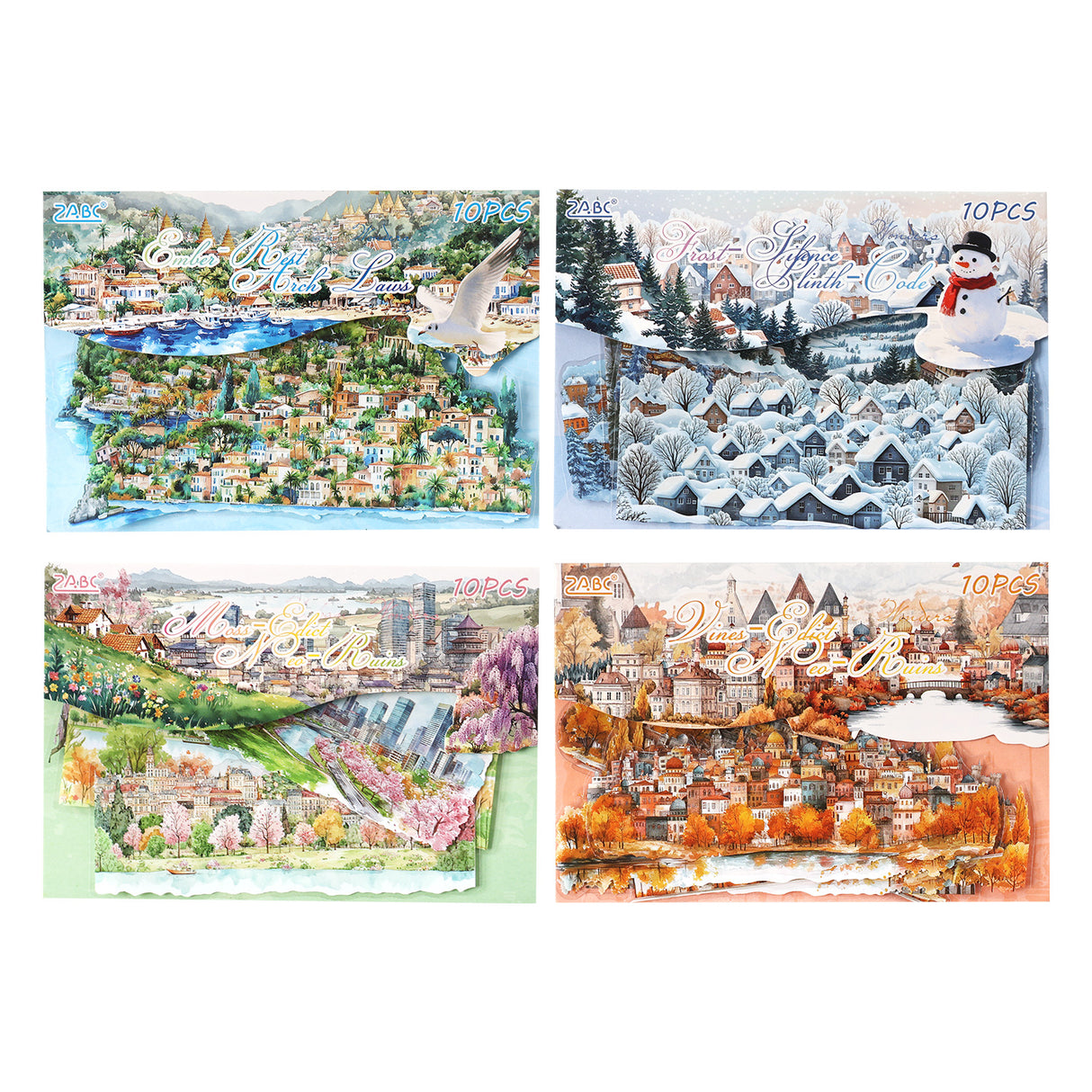 10pcs season landscape PET-sticker pack (S25080301)