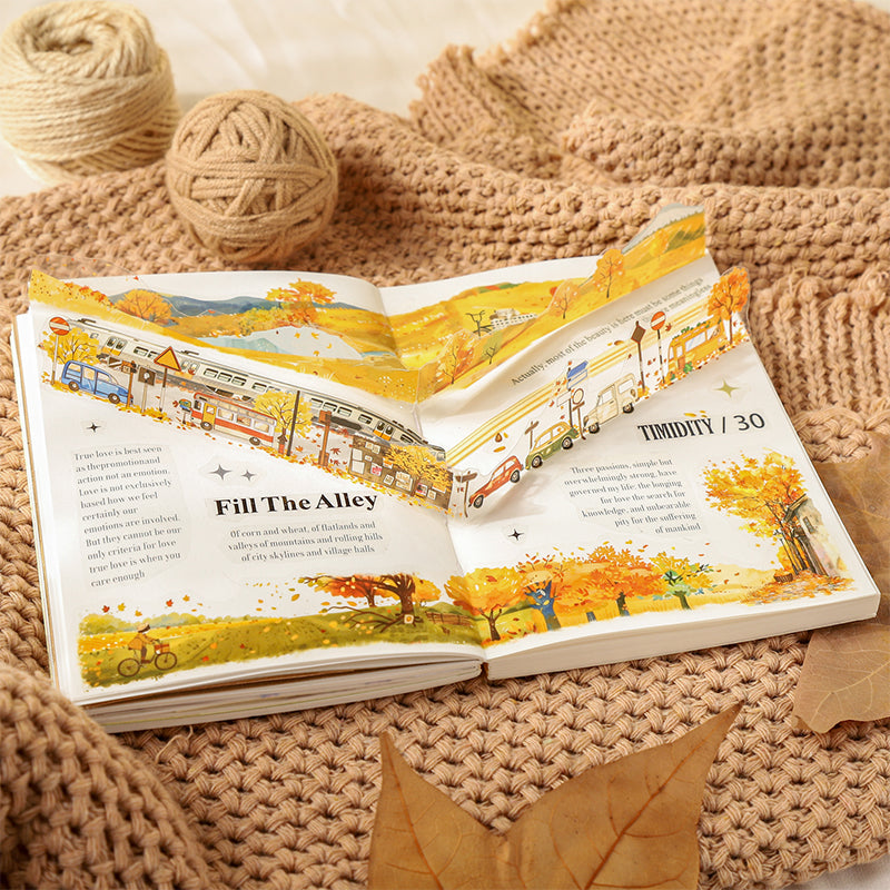 48sheets autumn landscape sticker book(TZB26071111)
