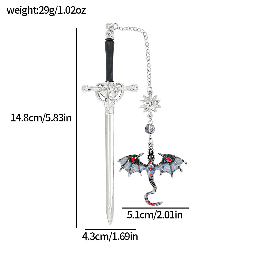 1pc metal sword dragon book mark(C26082407)