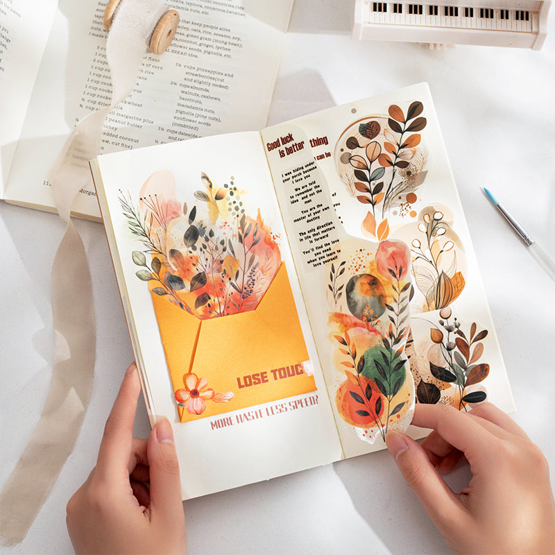 6pcs flower shadow sticker pack (S25072902)