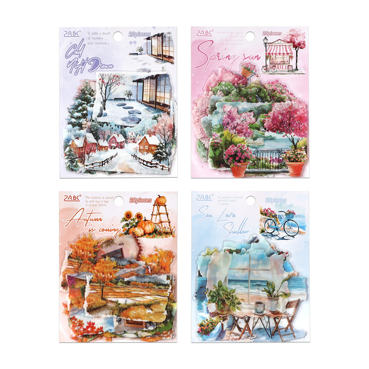 20pcs season PET-sticker pack (S25072907)