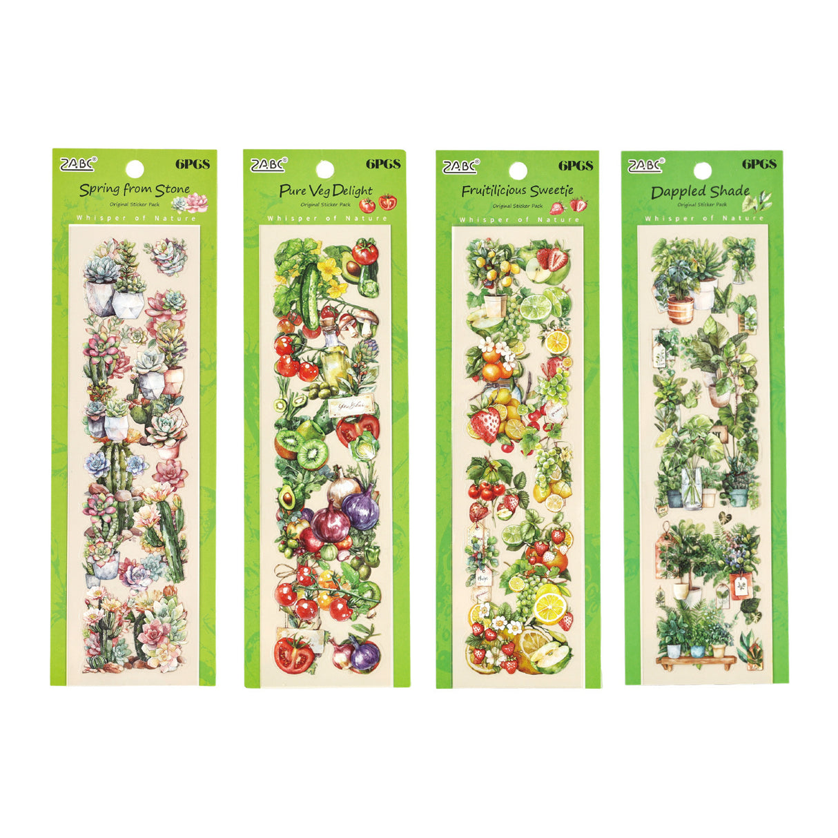 6sheets fruit plants sticker pack (S25082501)