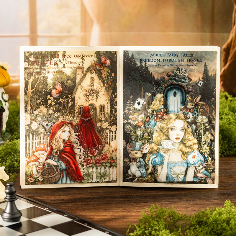 18sheets fairy tale PET+Washi sticker book (TZB25072802)