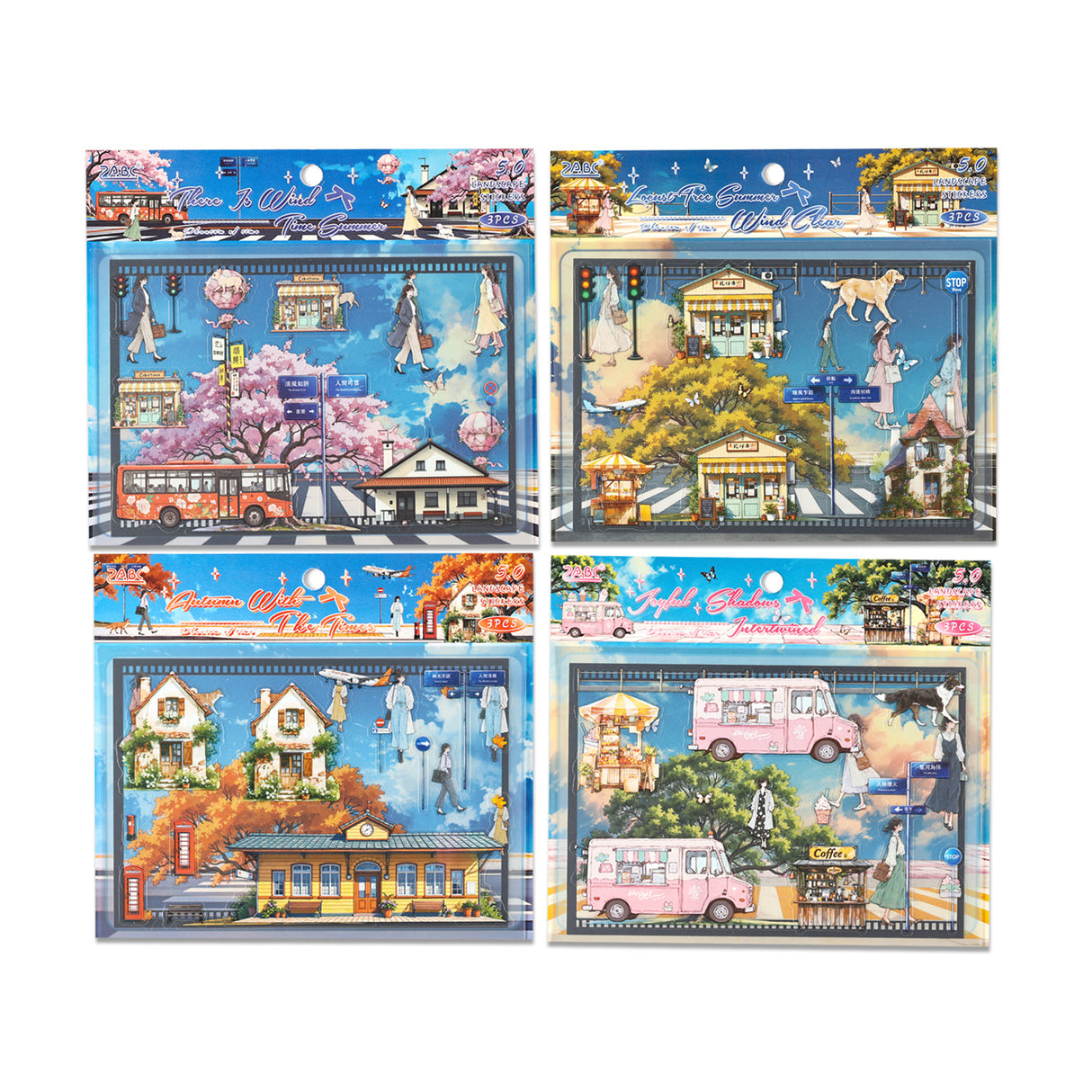 3pcs landscape sticker pack (S25081806)