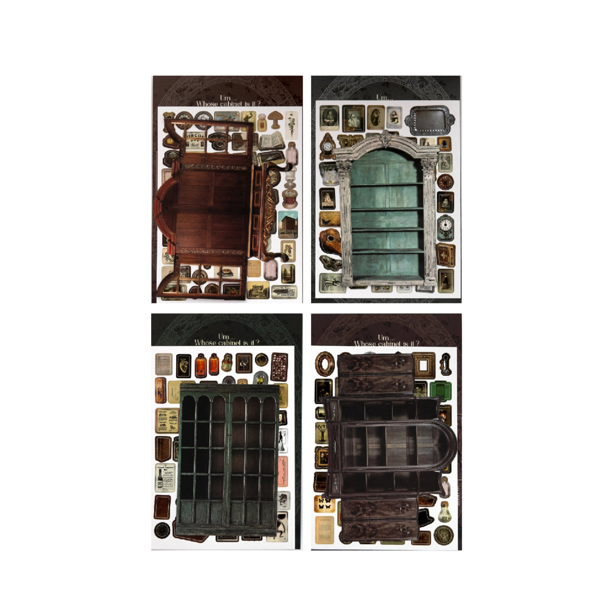 2 sheets gothic cabinet sticker pack(S26041603)
