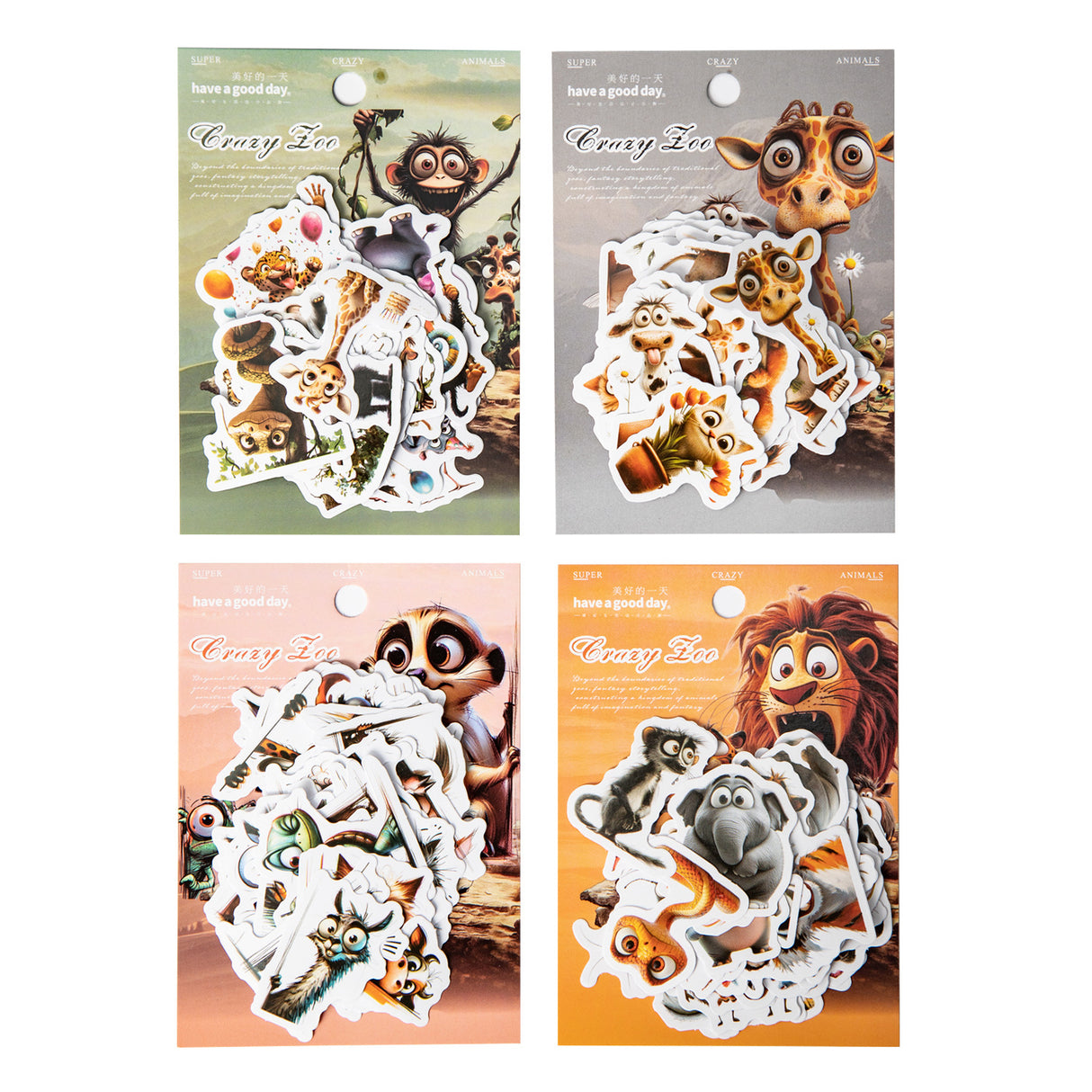 40pcs crazy zoo sticker pack (S25060708)