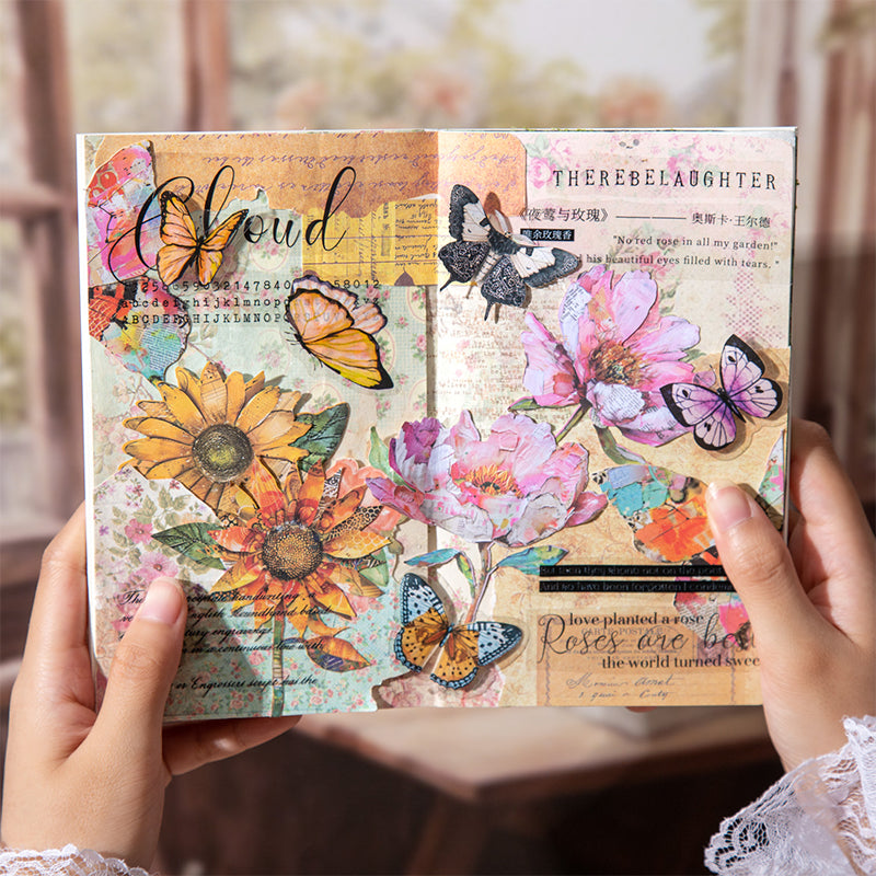 10pcs paper flower sticky card pack (S25082706)