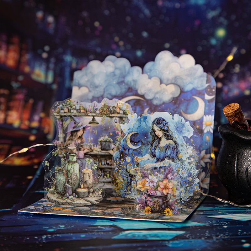 20sheets magic witch PET+washi sticker book (TZB25081208)