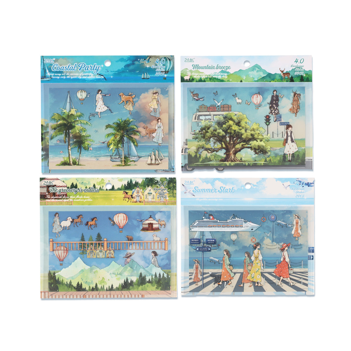 3pcs landscape sticker pack (S25081805)