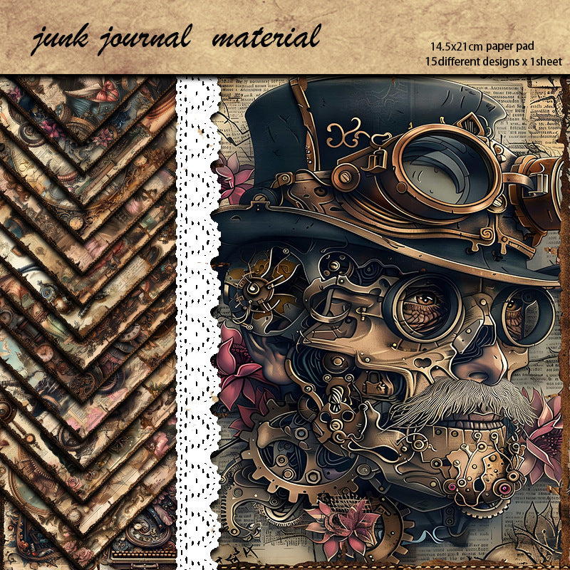 15pcs steam punk paper pack (P26071402)