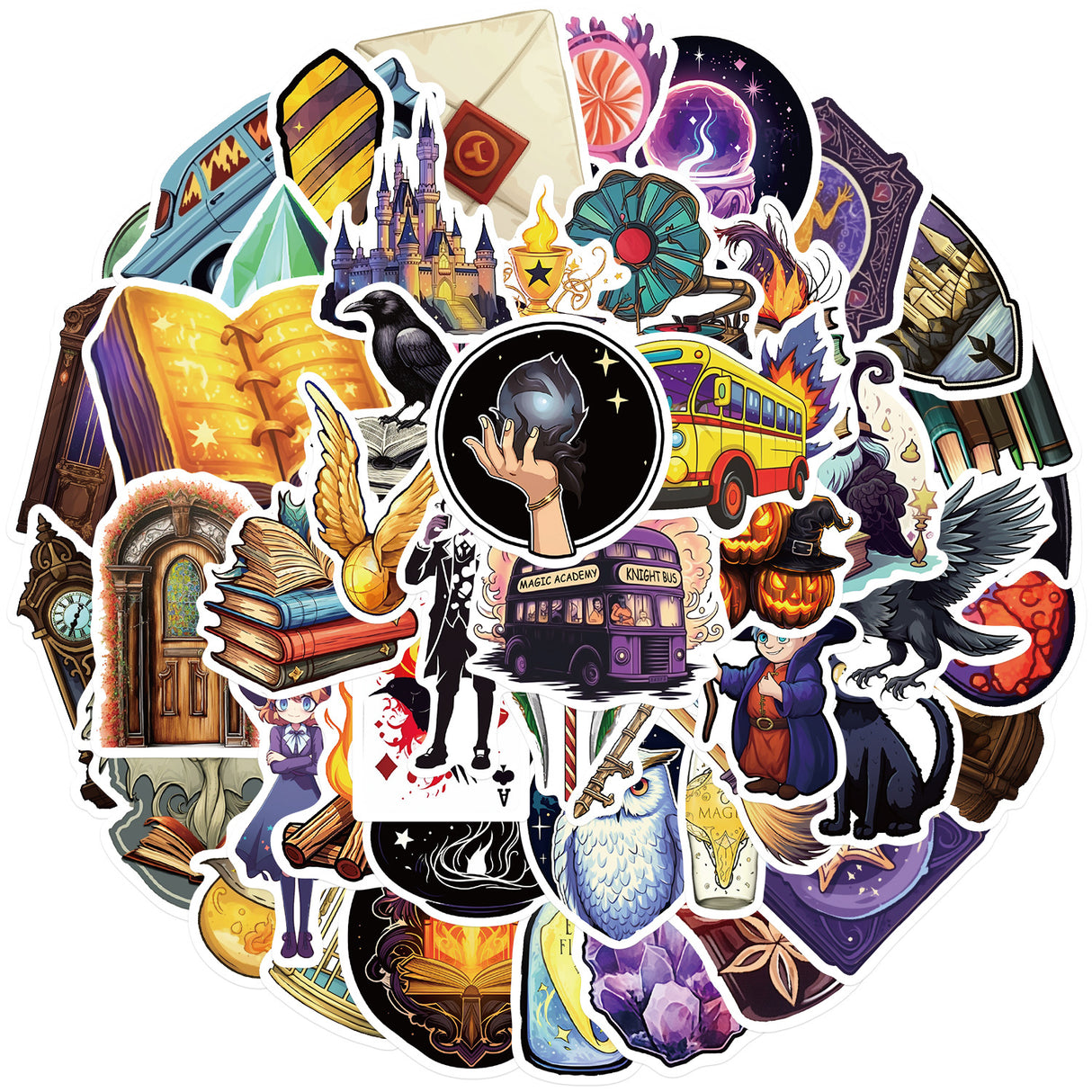 50pcs witch sticker pack (S25062102)