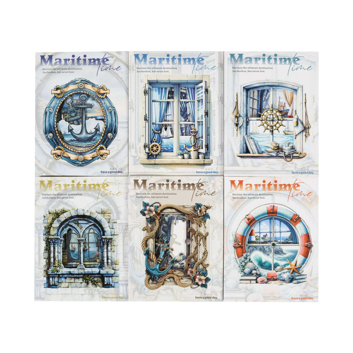10pcs maritime card-sticker pack (S25070803)