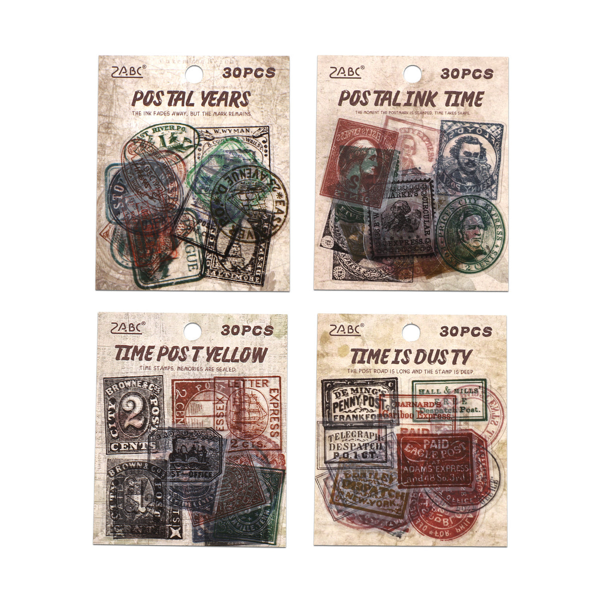 30pcs vintage post sticker pack (S25071804)