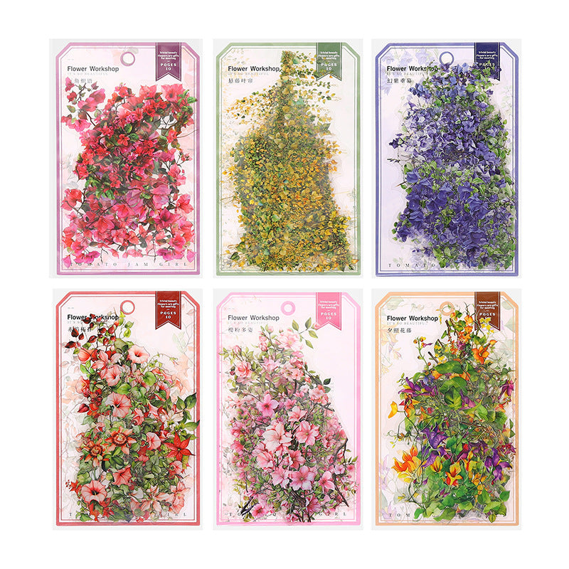 10pcs flower workshop sticker pack (S25070207)
