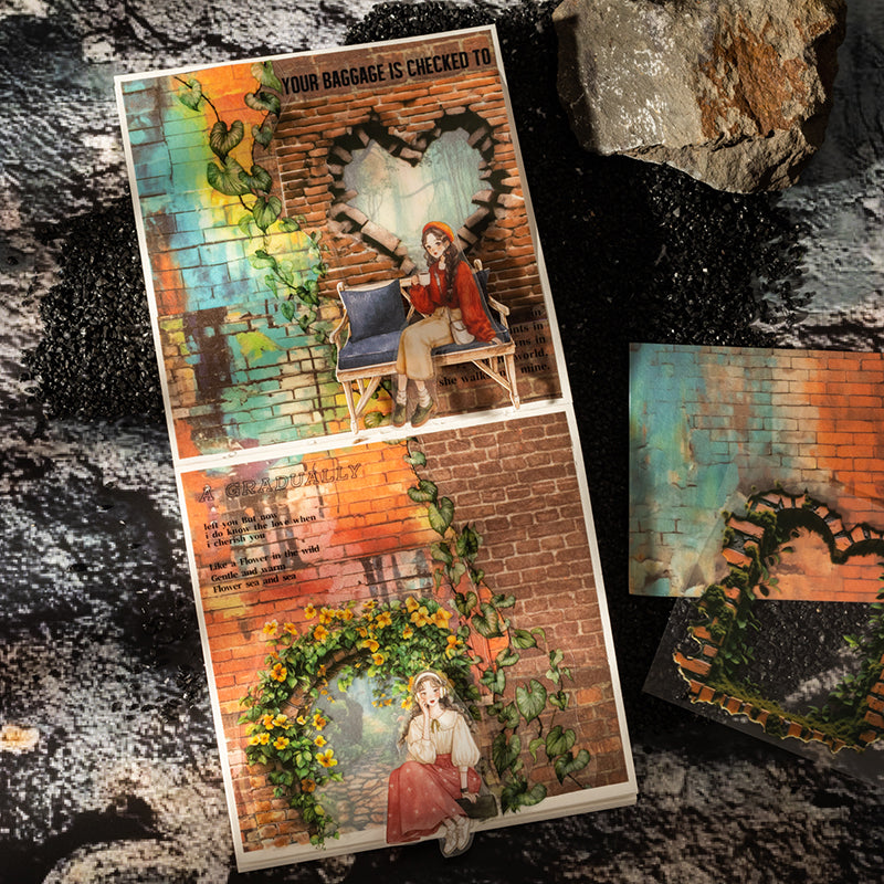 30pcs vine PET+WASHI+PAPER sticker book (TZB25062804)