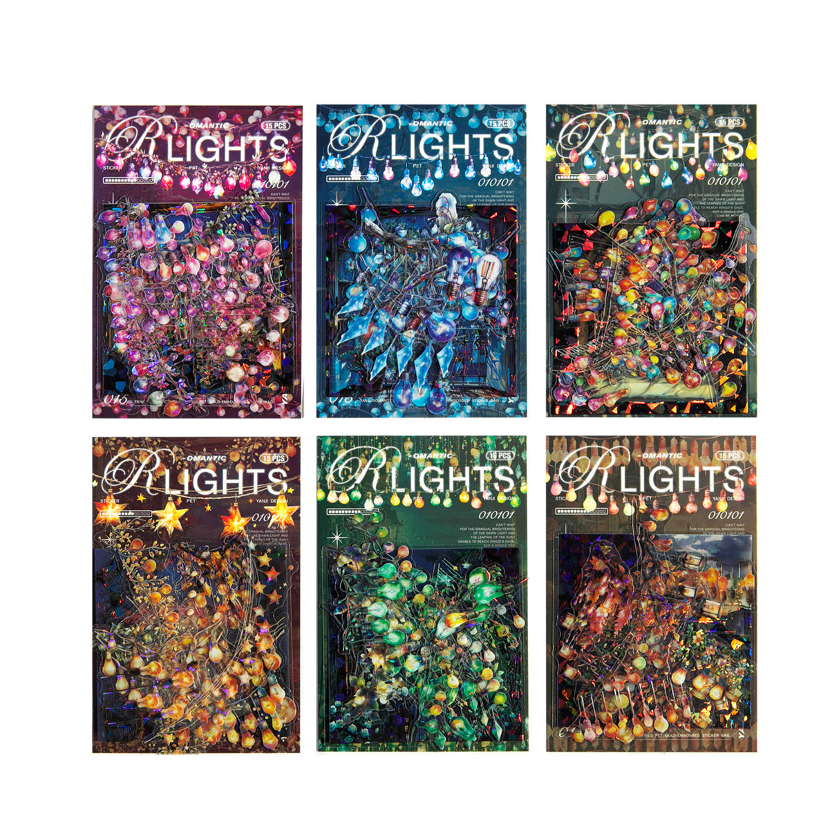 15pcs lights sticker pack (S25071101)