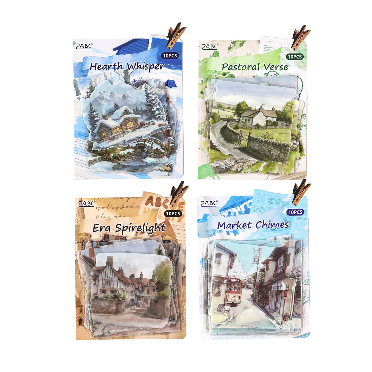 10pcs landscape PET-sticker pack (S25090803)