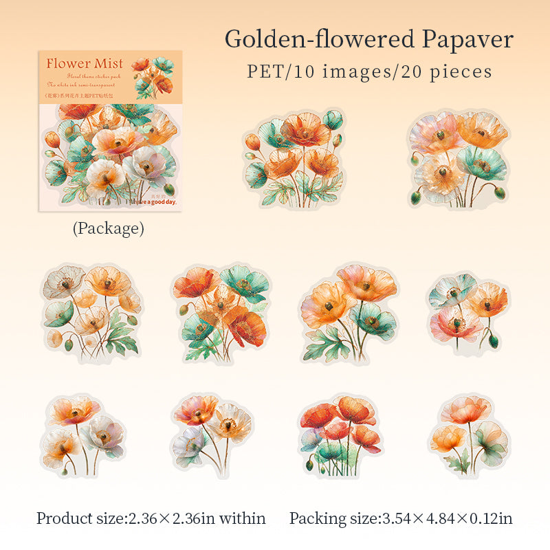 20pcs flower sticker pack(S26071106)