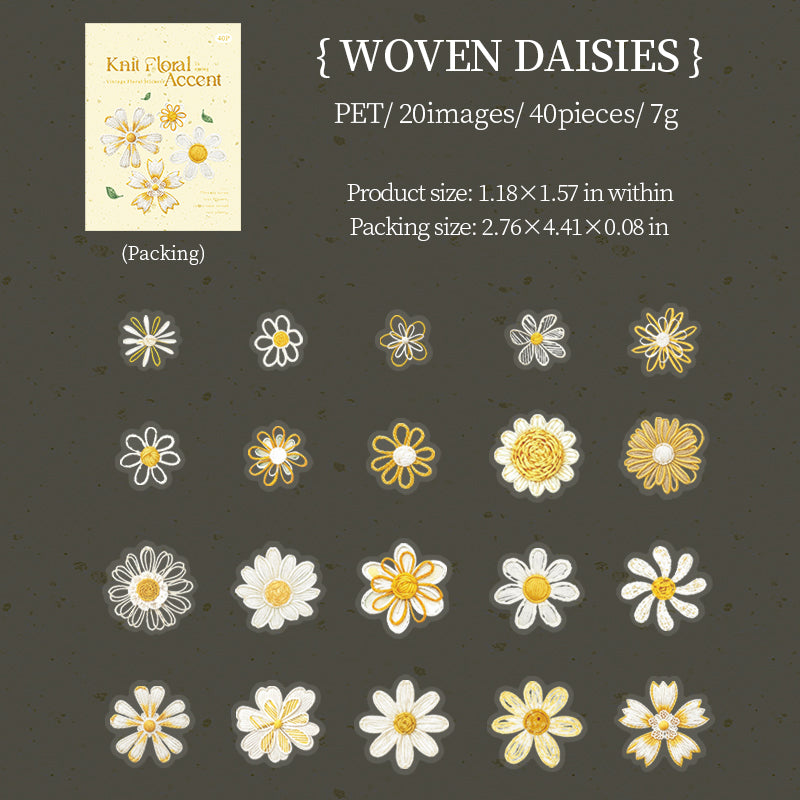 40pcs flower sticker pack(S25072206)