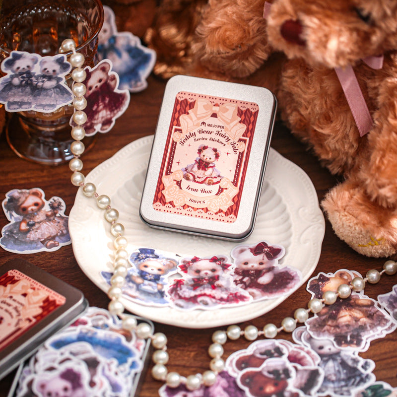 100pcs animal sticker tin box (S25060401)