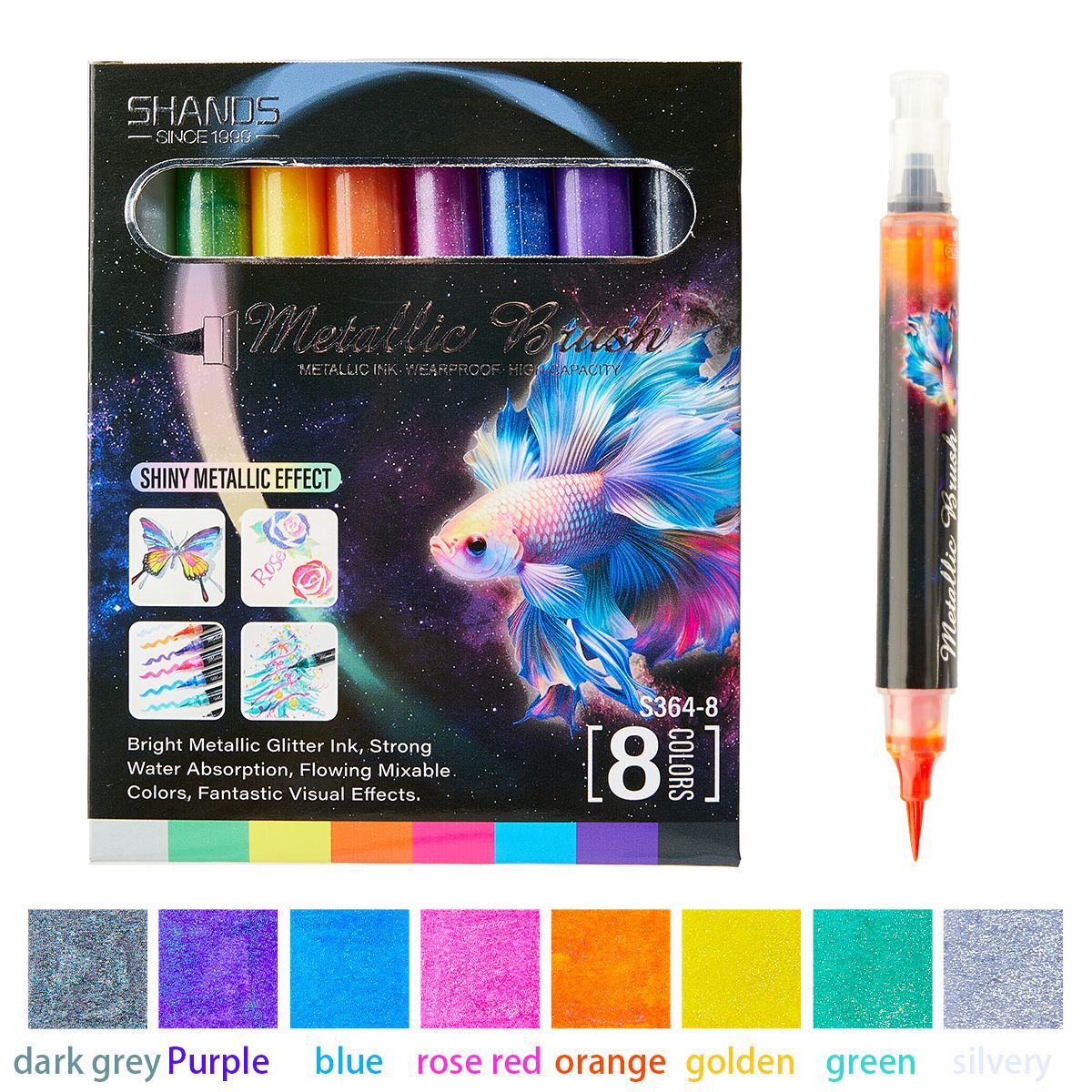 8pcs paint splash pens bundle (M25090502)