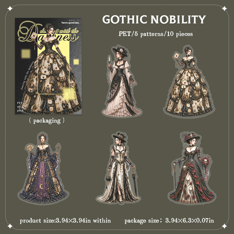 10pcs gothic sticker pack(S26071907)