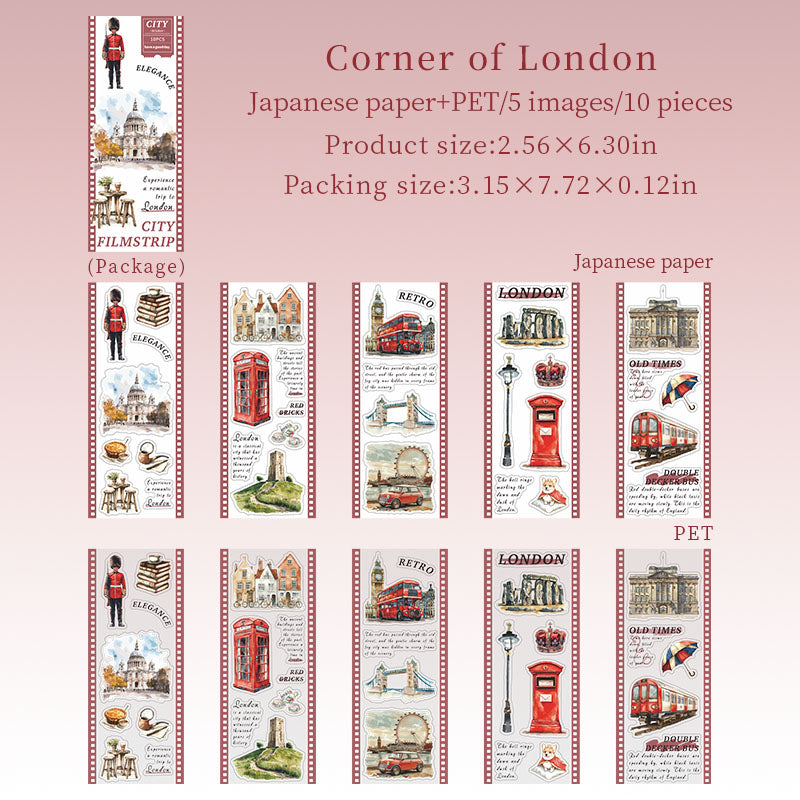 10sheets city pre-cut sticker book(TZB26040707)