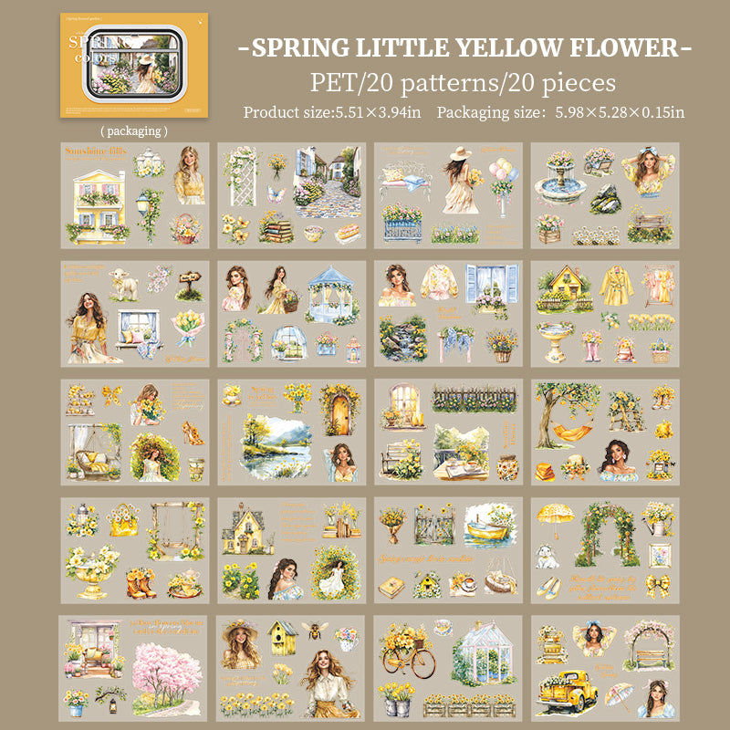 20pcs spring PET-pre cut sticker book(TZB26020307)