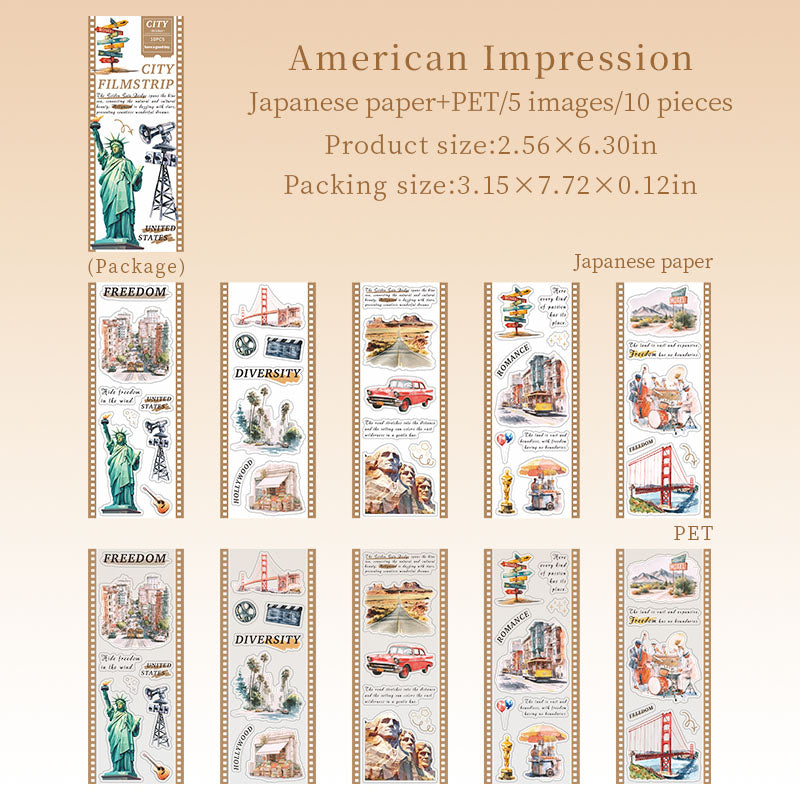 10sheets city pre-cut sticker book(TZB26040707)