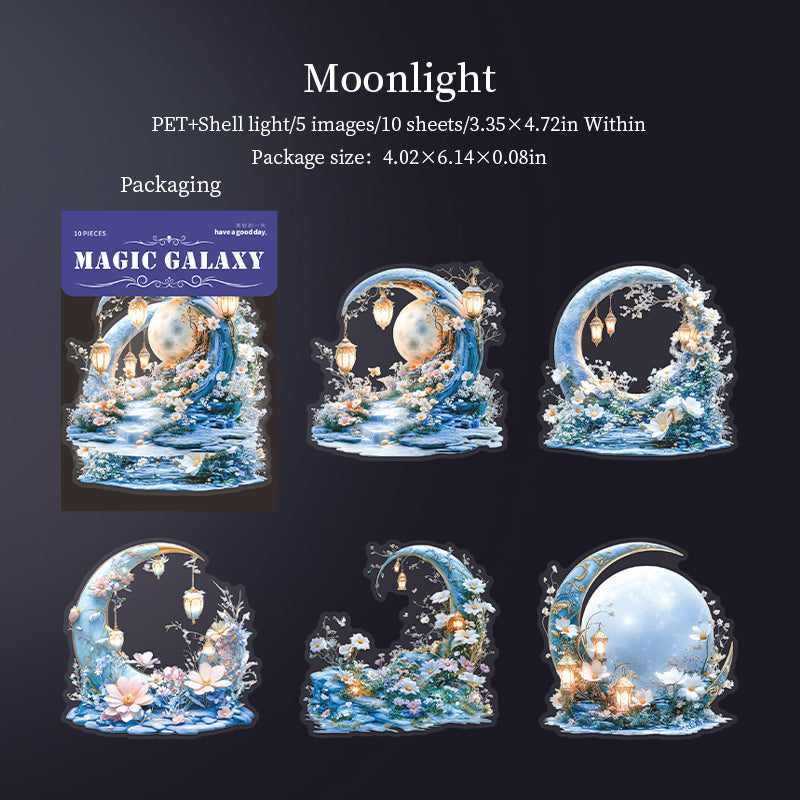 10pcs magic galaxy PET-sticker pack (S25092507)
