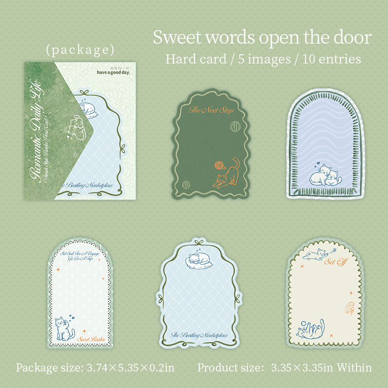 10pcs romantic sticky-card pack(S26052807)