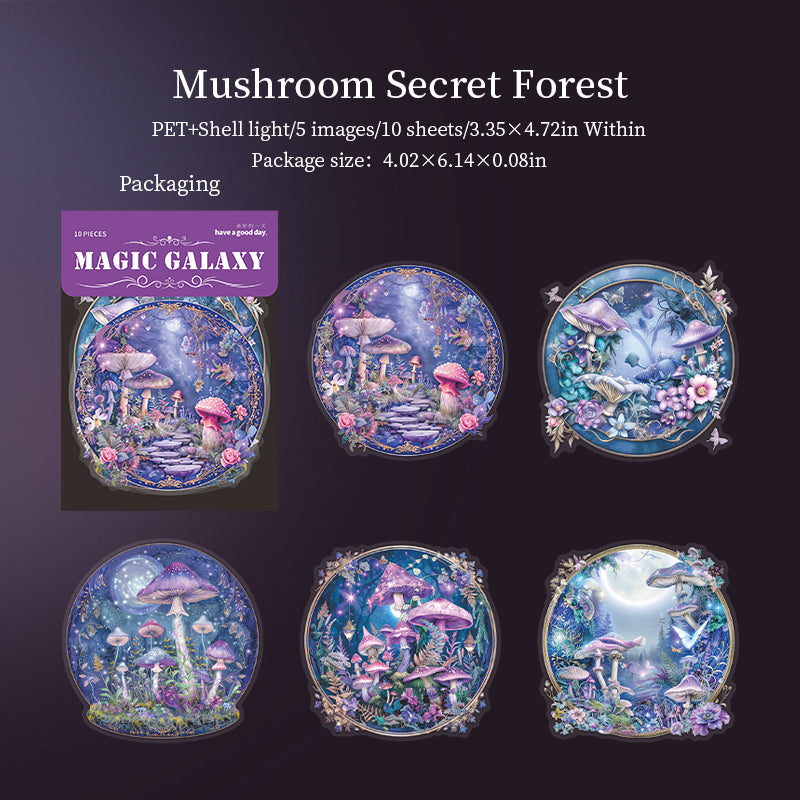 10pcs magic galaxy PET-sticker pack (S25092507)