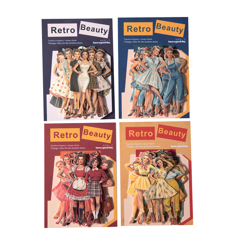 25pcs retro beauty paper-sticker pack (S25072204)