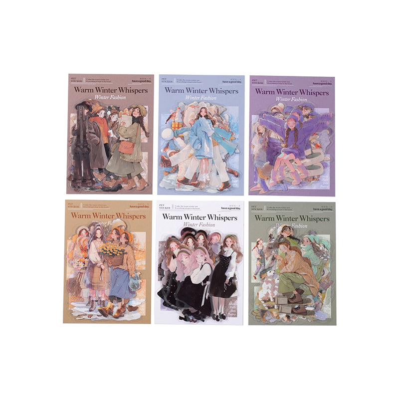 20pcs winter girls sticker pack (S25110611)