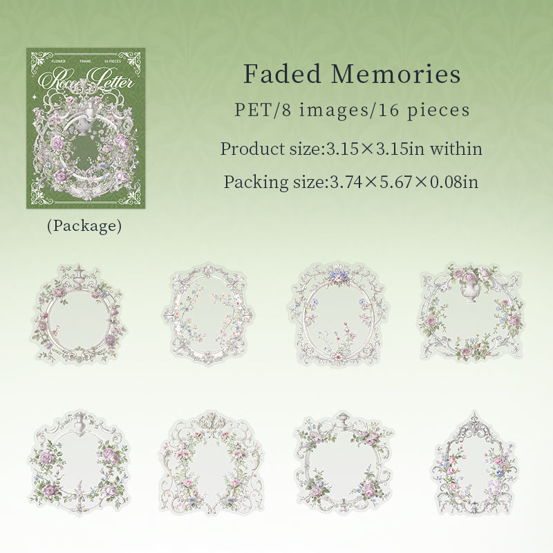 16pcs flower frame sticker pack(S26071908)