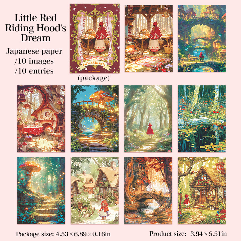 10pcs fairy tale washi-sticker pack (S25092508)