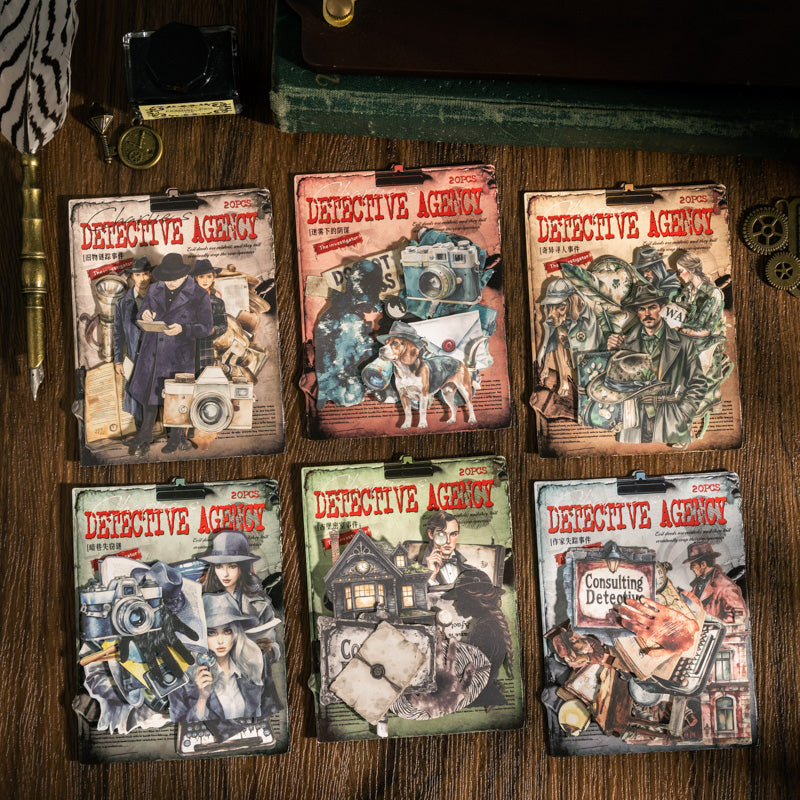 20pcs detective agency sticker pack (S25082504)