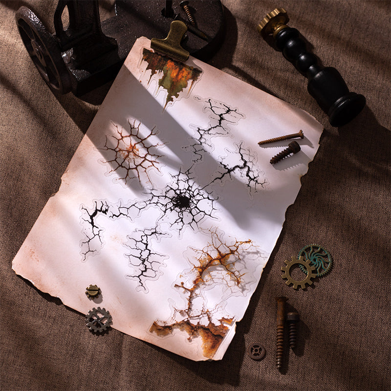 20pcs vintage rust PET-sticker pack (S25092512)