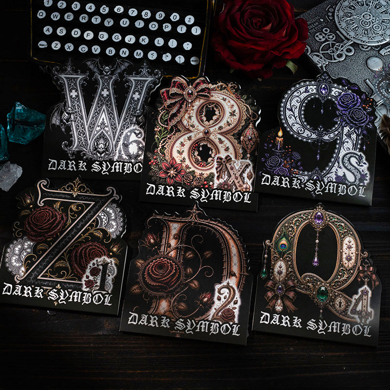 Gothic number+alphabet sticker pack 36pcs (S26090903)