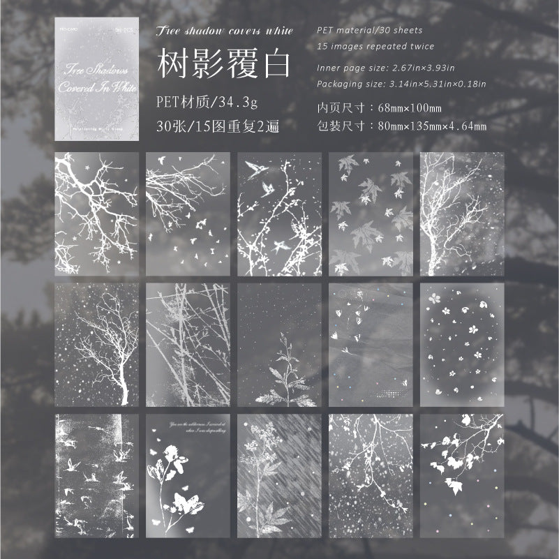30pcs clear misty PET-sticker book (TZB26040809)