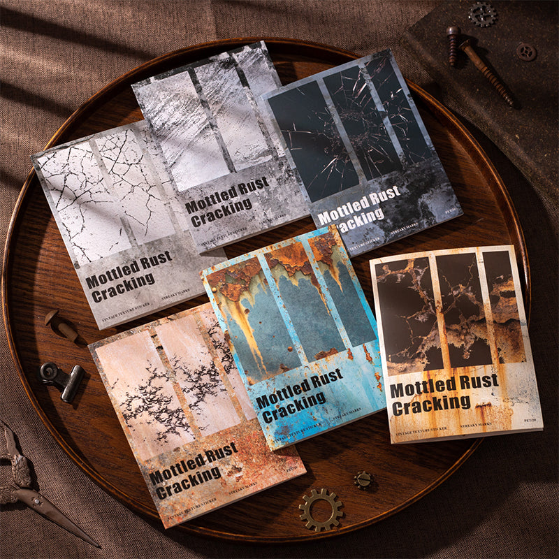 20pcs vintage rust PET-sticker pack (S25092512)