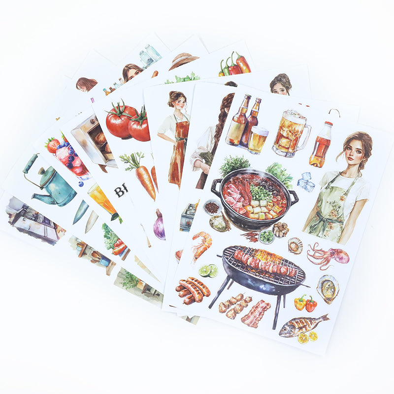 20sheets food sticker book (TZB25103105)