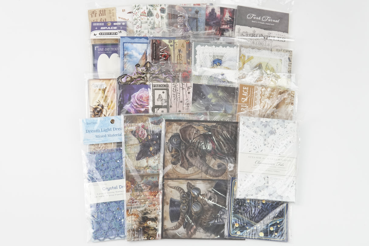 mystery paper box(20 packs materia paper +1 deco-box)