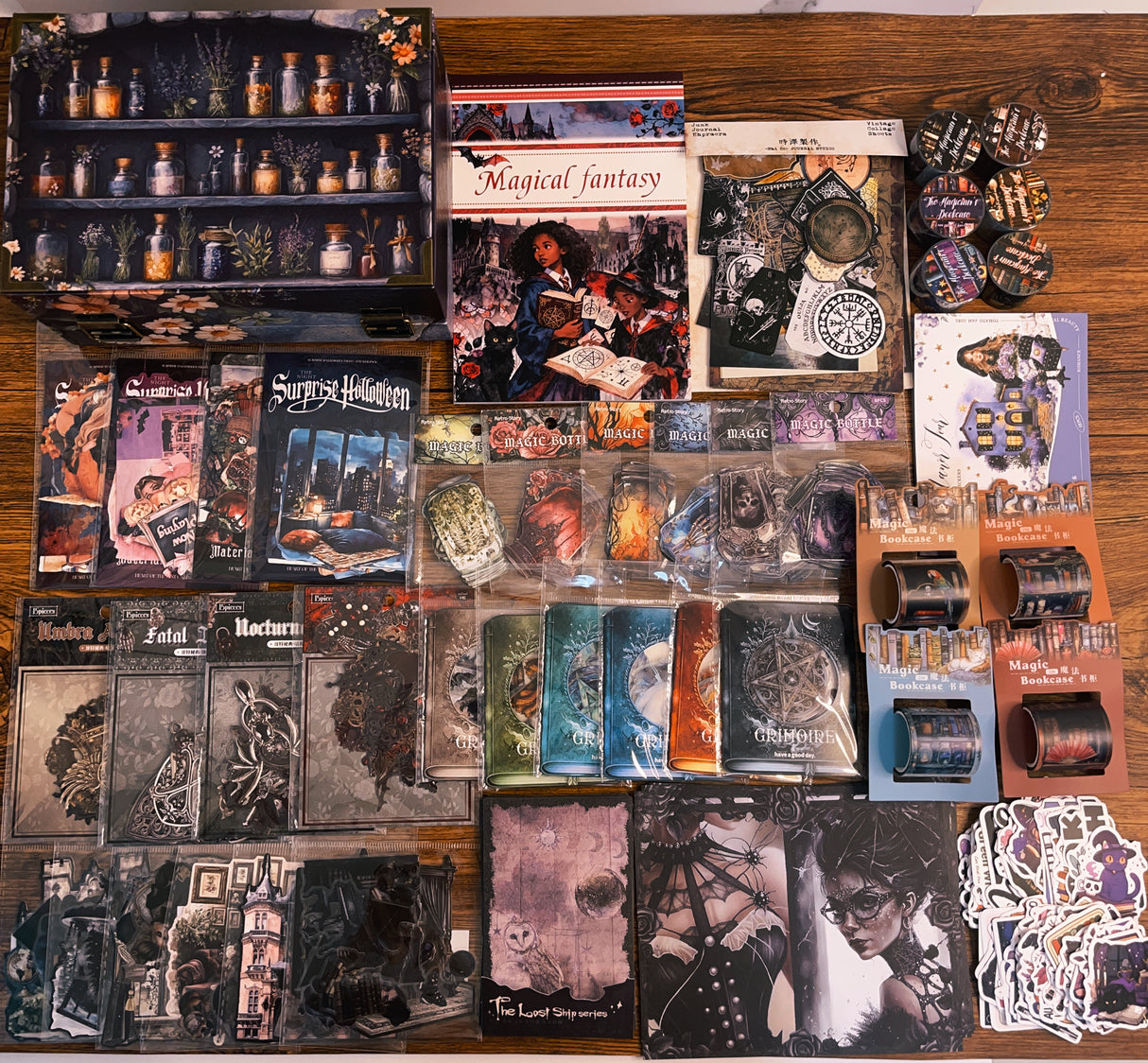 1000+pcs Gothic/witch bundle with stone closet suitcase(A260526)
